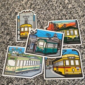 New Tokyo Tram Postcard Set 7 x 5.5
